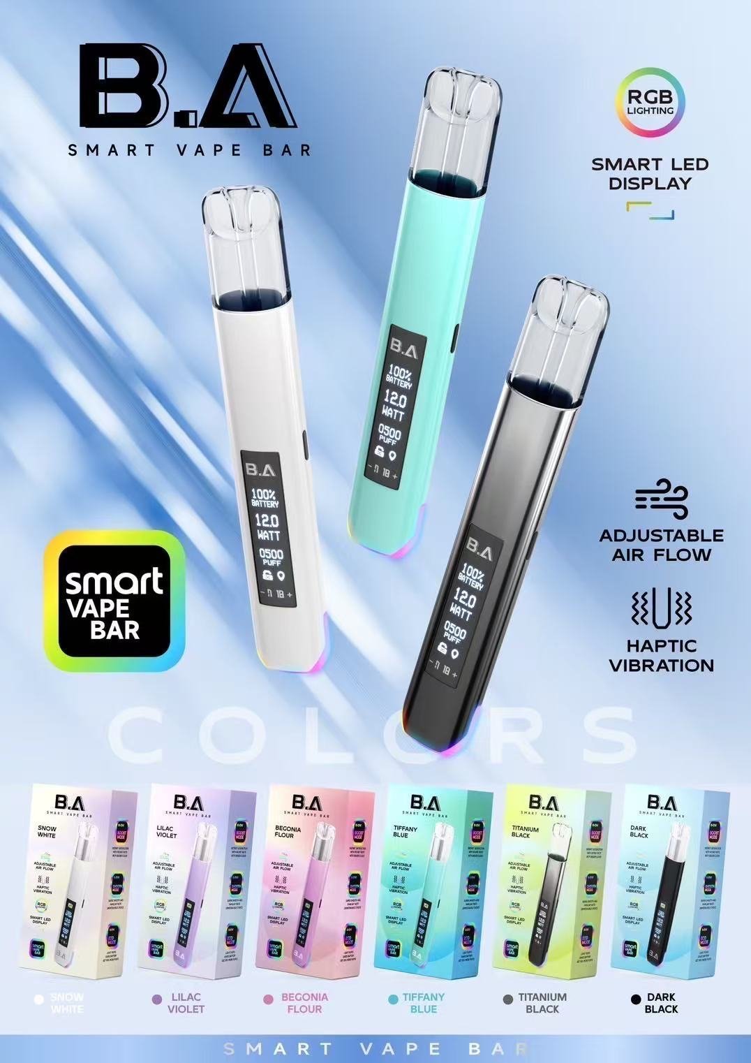 B.A主機一代可調式LED顯示屏可發光Smart Vape Bar煙桿:圖片 2